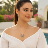Multicolour Butterfly Necklace with Swarovski Crystals