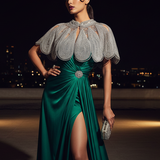 Lotus Petal Foliel Two-Toned Goddess Cape