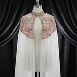 Starlight Cascade Beaded Long Cape