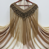 Madeline V Shaped Beaded Tassel Cape