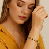 Personalized Initial Evil Eye Mangalsutra Bracelet