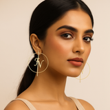 Personalized Initial Hoop Earrings