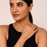 Personalized Name Chain Bracelet with CZ Diamond