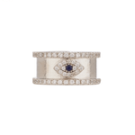 Adjustable Evil Eye Ring Band - Bansri Mehta Design