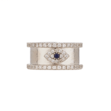Adjustable Evil Eye Ring Band - Bansri Mehta Design