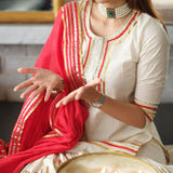 Maharani Pearl Necklace, Bracelet & Earring Set