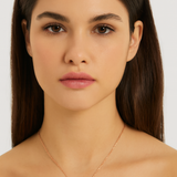 Solitaire Heart Pendant Chain Necklace