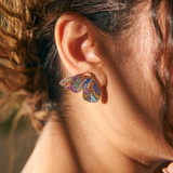 Winged Butterfly Stud Earring