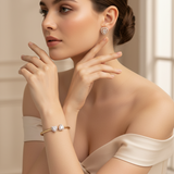 Heart Solitaire Flexi Bangle & Studs