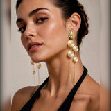 Tiered Disc Cascade Drop Earrings