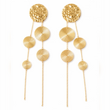 Tiered Disc Cascade Drop Earrings