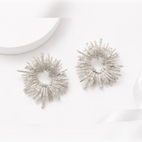 Crystal Baguette Starburst Wreath Earrings