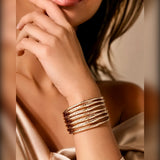 Herringbone Snake Chain Necklace & Bangle Set