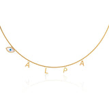 Personalized Name Charm Necklace - Bansri Mehta Design