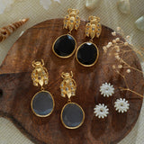 Scarab Bee Drop Earrings - Bansri Mehta Design