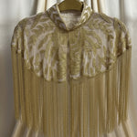 Gleaming Bisou Cape with Tassels - Bansri Mehta Design