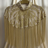Gleaming Bisou Cape with Tassels - Bansri Mehta Design