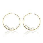 Personalized Name Hoop Earrings - Bansri Mehta Design