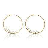 Personalized Name Hoop Earrings - Bansri Mehta Design