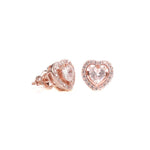 Heart Double Solitaire Flexi Bangle Bracelet & Stud Earrings Set - Bansri Mehta Design