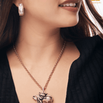 Baguette Oval Hoop Earring - Bansri Mehta Design