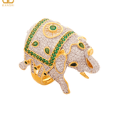 Festive Safari Elephant Statement Cocktail Ring - Bansri Mehta Design