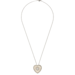 Mother of Pearl Heart Solitaire Necklace & Earring Set - Bansri Mehta Design