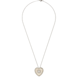 Mother of Pearl Heart Solitaire Necklace & Earring Set - Bansri Mehta Design