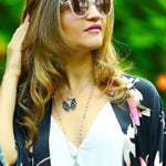 Multicolour Butterfly Necklace with Swarovski Crystals - Bansri Mehta Design
