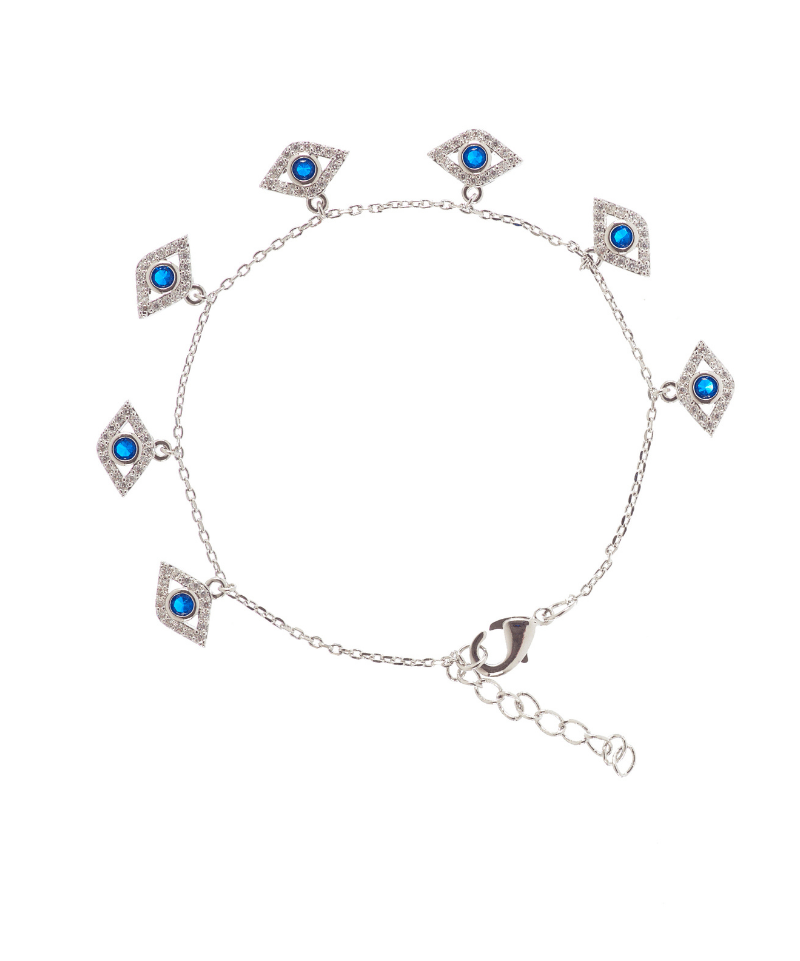 Mini Evil Eye Charm Bracelet - Bansri Mehta Design