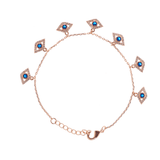 Mini Evil Eye Charm Bracelet - Bansri Mehta Design