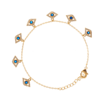 Mini Evil Eye Charm Bracelet - Bansri Mehta Design