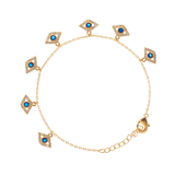 Mini Evil Eye Charm Bracelet - Bansri Mehta Design