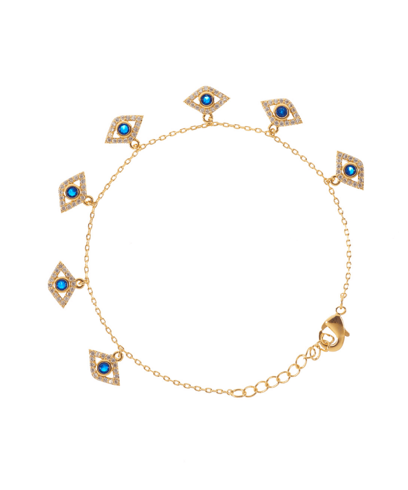 Mini Evil Eye Charm Bracelet - Bansri Mehta Design