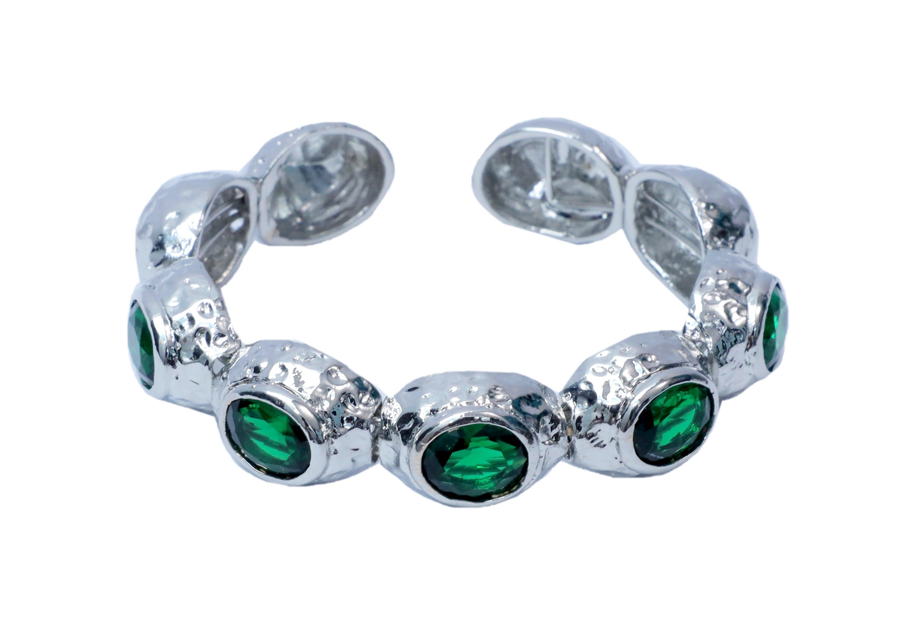 Bedazzle Flexi Bangle Bracelet - Silver - Bansri Mehta Design