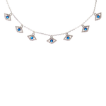 Mini Evil Eye Adjustable Choker & Collar Necklace - Bansri Mehta Design