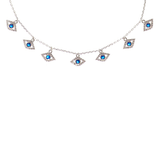 Mini Evil Eye Adjustable Choker & Collar Necklace - Bansri Mehta Design