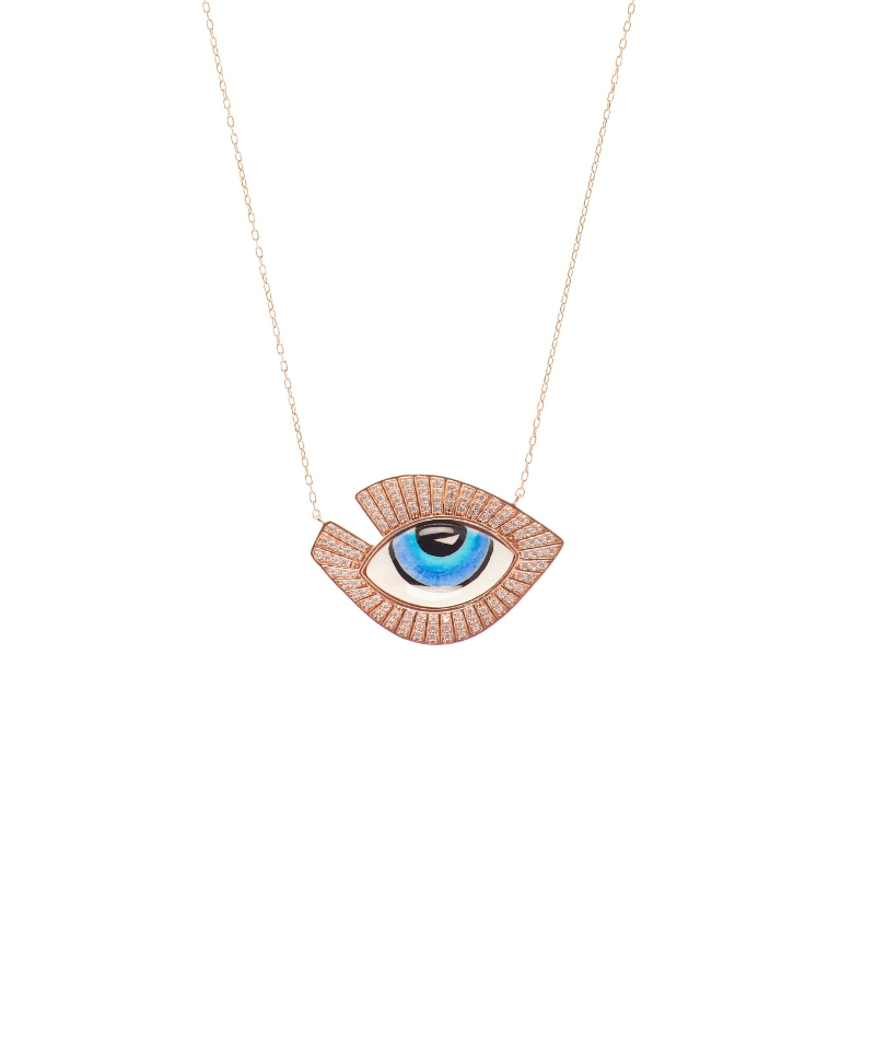Gorgeous Glam Evil Eye Necklace - Bansri Mehta Design