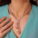 Double Headed Panthera Snakechain Dangler Necklace - Bansri Mehta Design