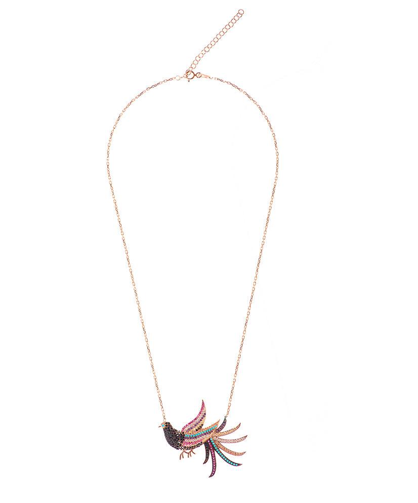 Bold and Bright Tropical Bird Necklace - Bansri Mehta Design