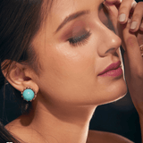 Grecian Goddess Pearl Ball Stud Earrings - Bansri Mehta Design