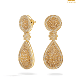 Kelly Crystal Encrusted Tear Drop Earrings - Bansri Mehta Design