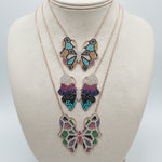 Multicolour Butterfly Necklace with Swarovski Crystals - Bansri Mehta Design