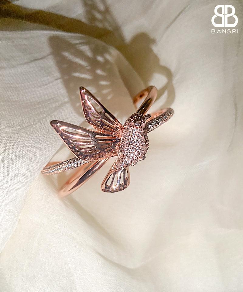 Fly High Bird Bracelet Cuff - Bansri Mehta Design