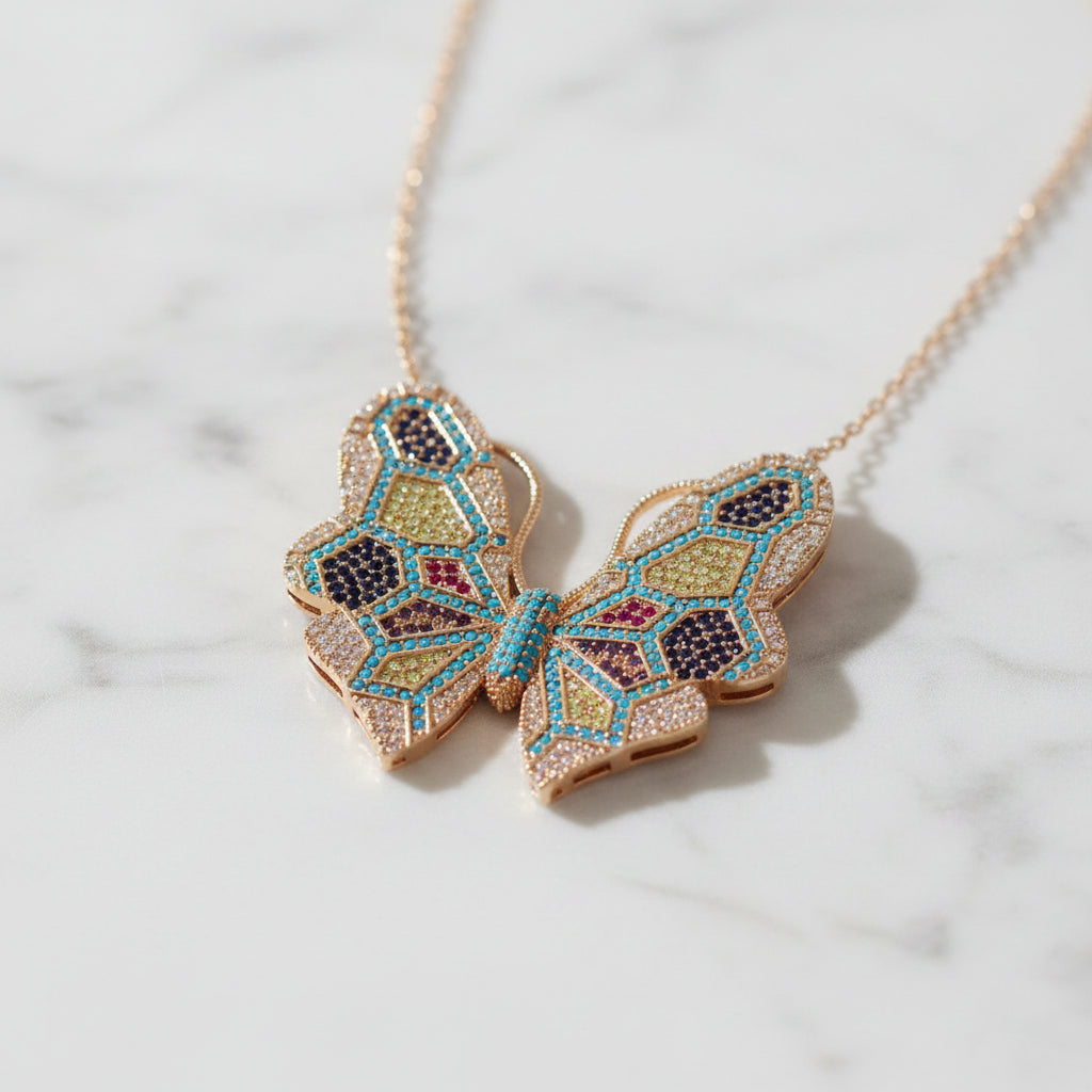 Fly Higher Big Butterfly Necklace - Bansri Mehta Design