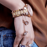 Pear Shape Solitaire Watch Charm - Bansri Mehta Design