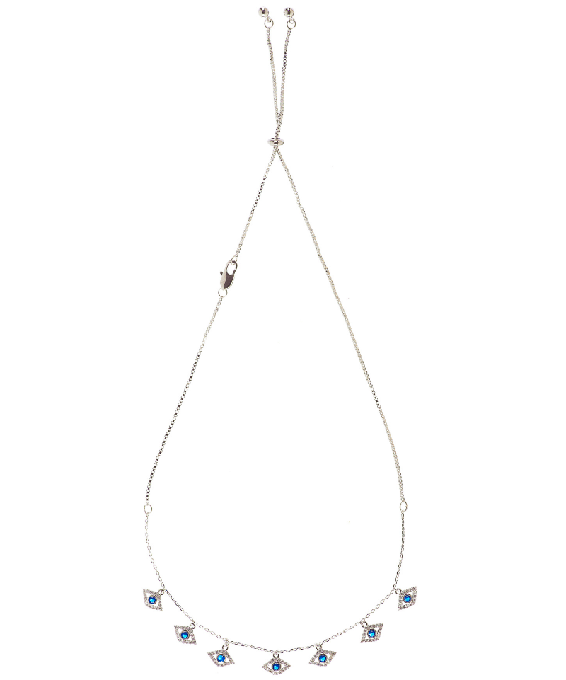 Mini Evil Eye Adjustable Choker & Collar Necklace - Bansri Mehta Design