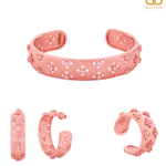 Imana Flexi Mesh Bracelet, Hoop Earrings & Ring Set - Bansri Mehta Design