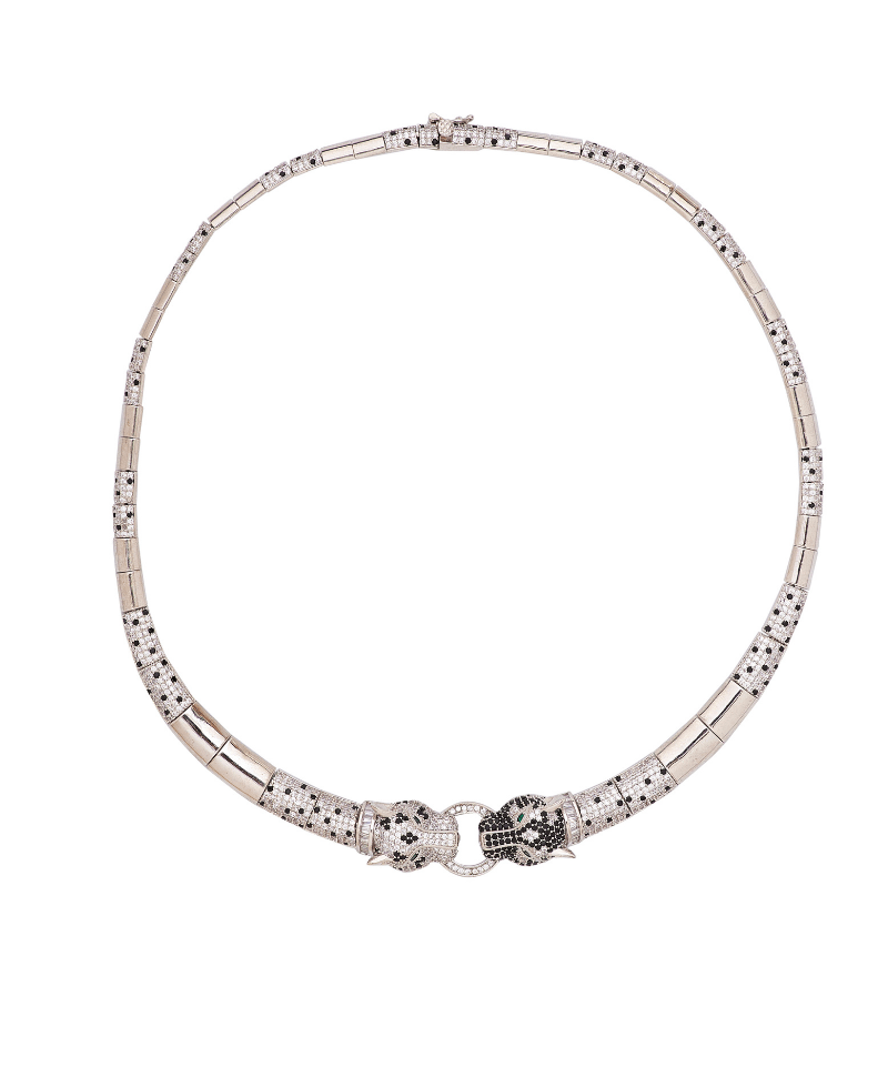 Le Panthera Collar Necklace, Bracelet & Earring Set - Bansri Mehta Design