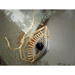 Silver-Gold Eye Shine Beaded Bracelet - Bansri Mehta Design
